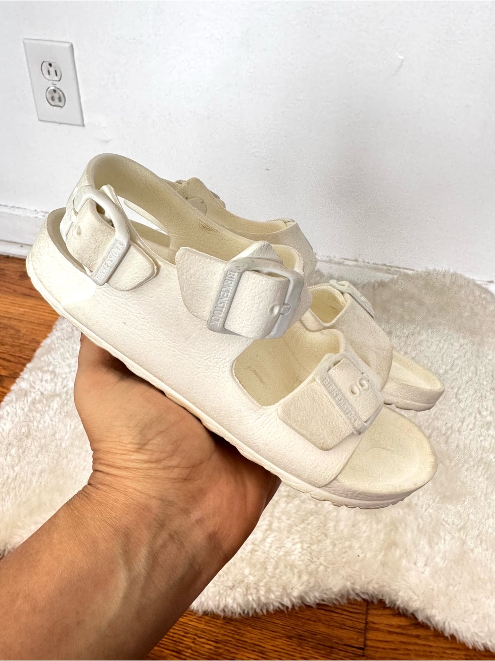 Birkenstock Kids Cream EVA Two-Buckle Sandals Sz 29